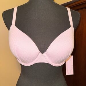 Wild Fable Lined Pointelle Bra Womens 34C Lilac Purple NEW Underwire Ribbed